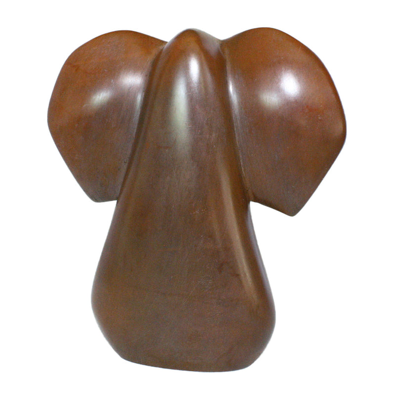stone abstract elephant back view